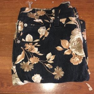Flower skinny jeans